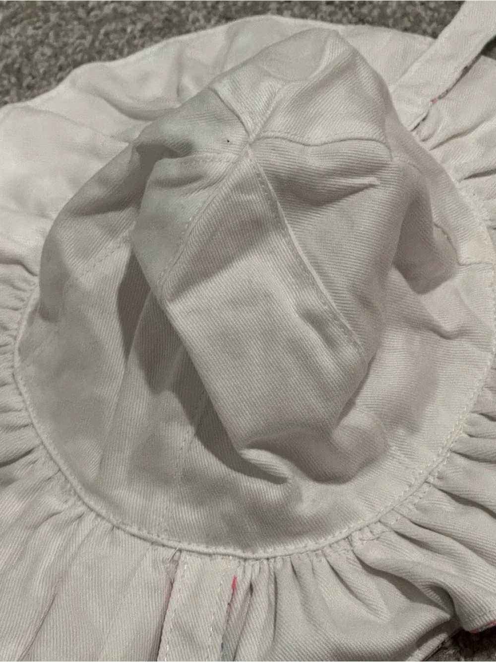 Lot of 2 NEW Baby Girl Reversible Sun Hats 12-18M